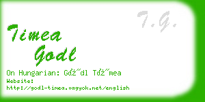 timea godl business card